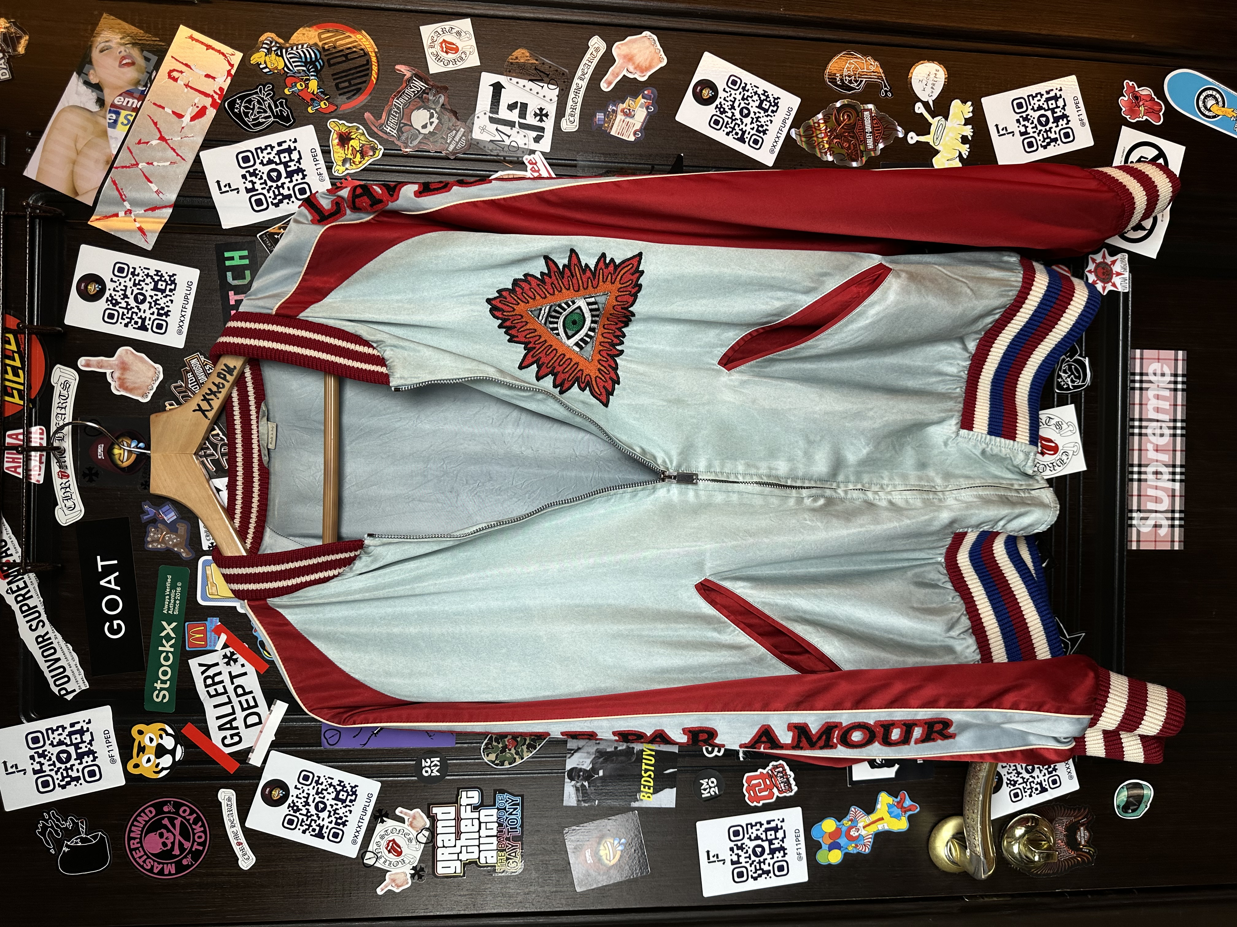 Gucci Gucci SS17 Amour illuminati Silk/Viscose XXL Bomber