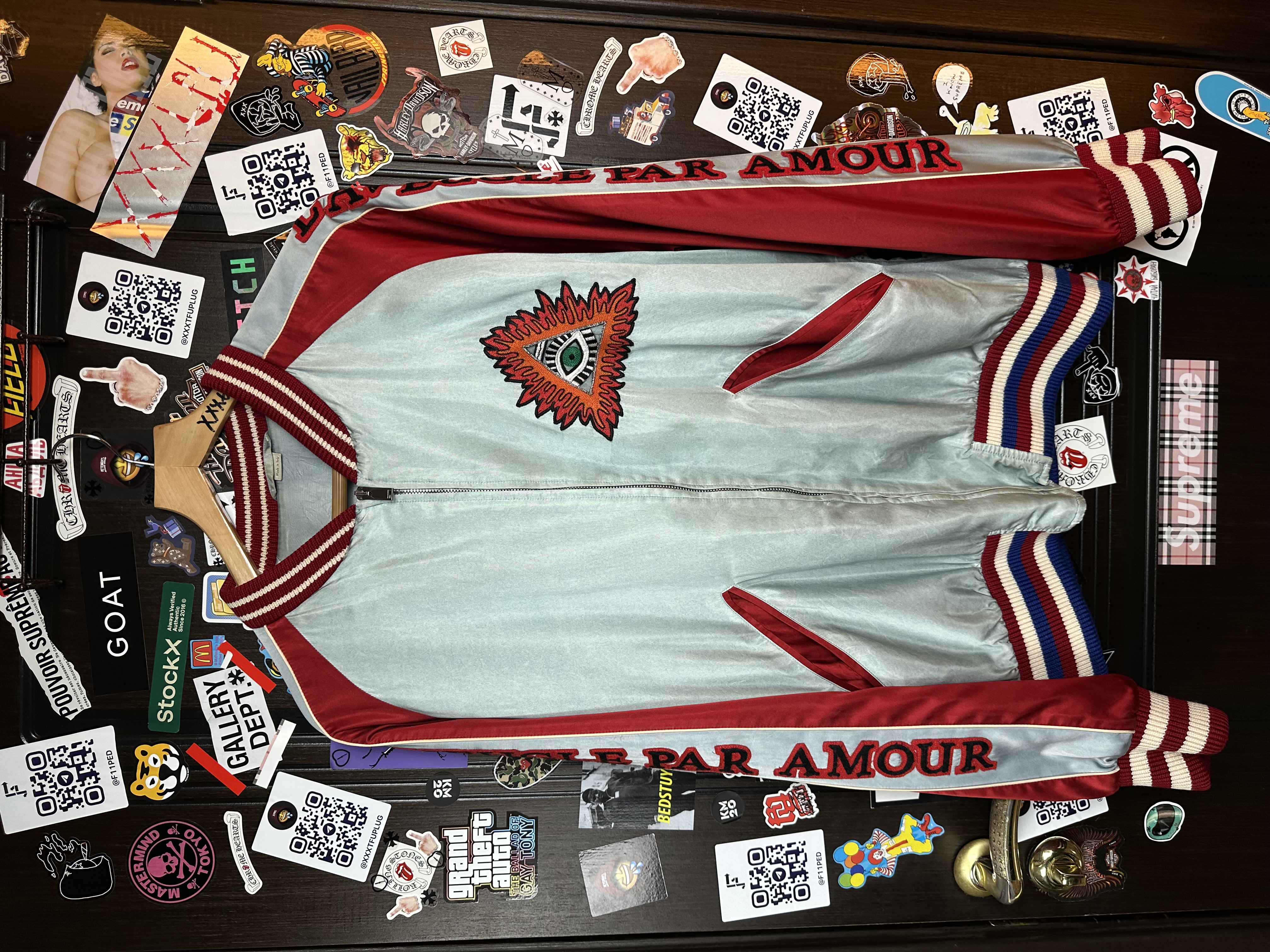 Gucci Gucci SS17 Amour illuminati Silk/Viscose XXL Bomber