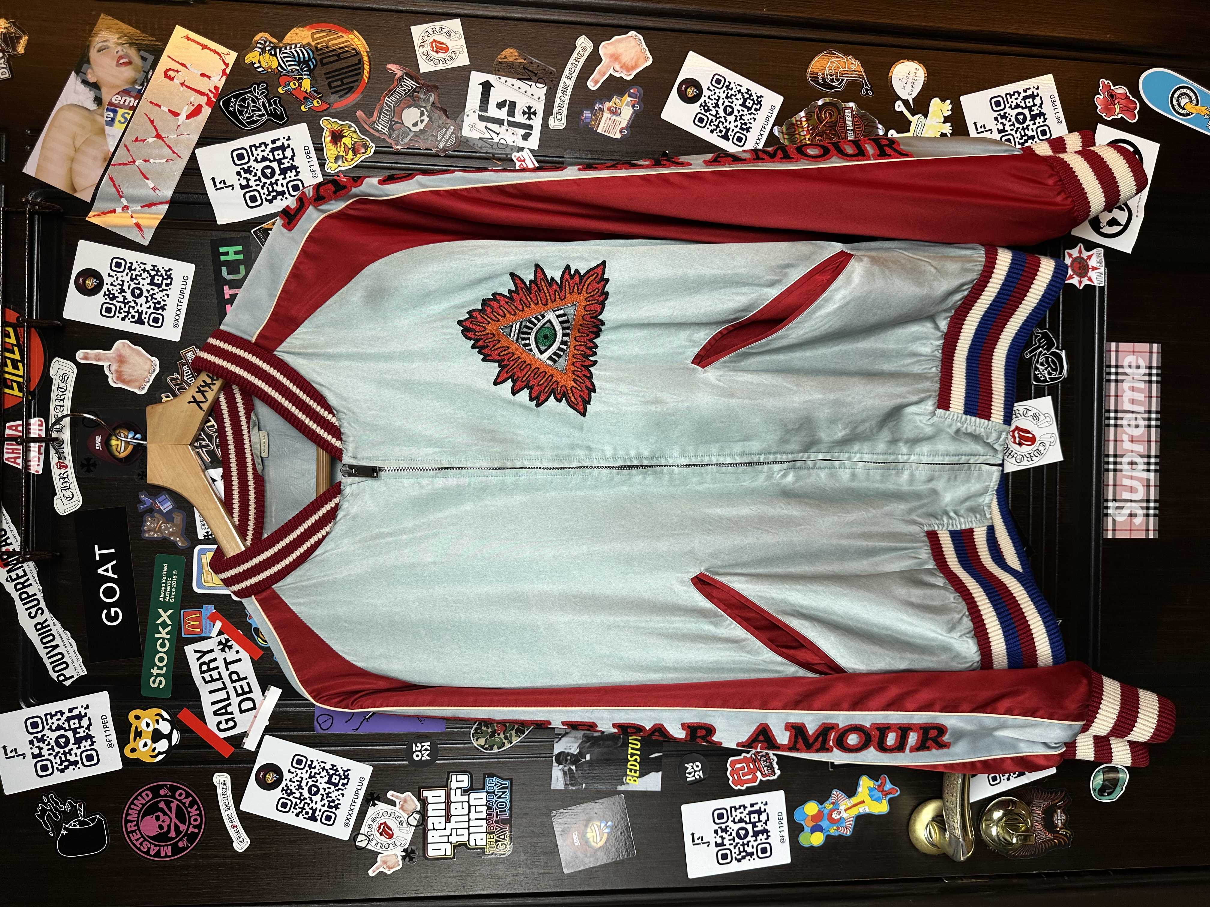 Gucci Gucci SS17 Amour illuminati Silk/Viscose XXL Bomber