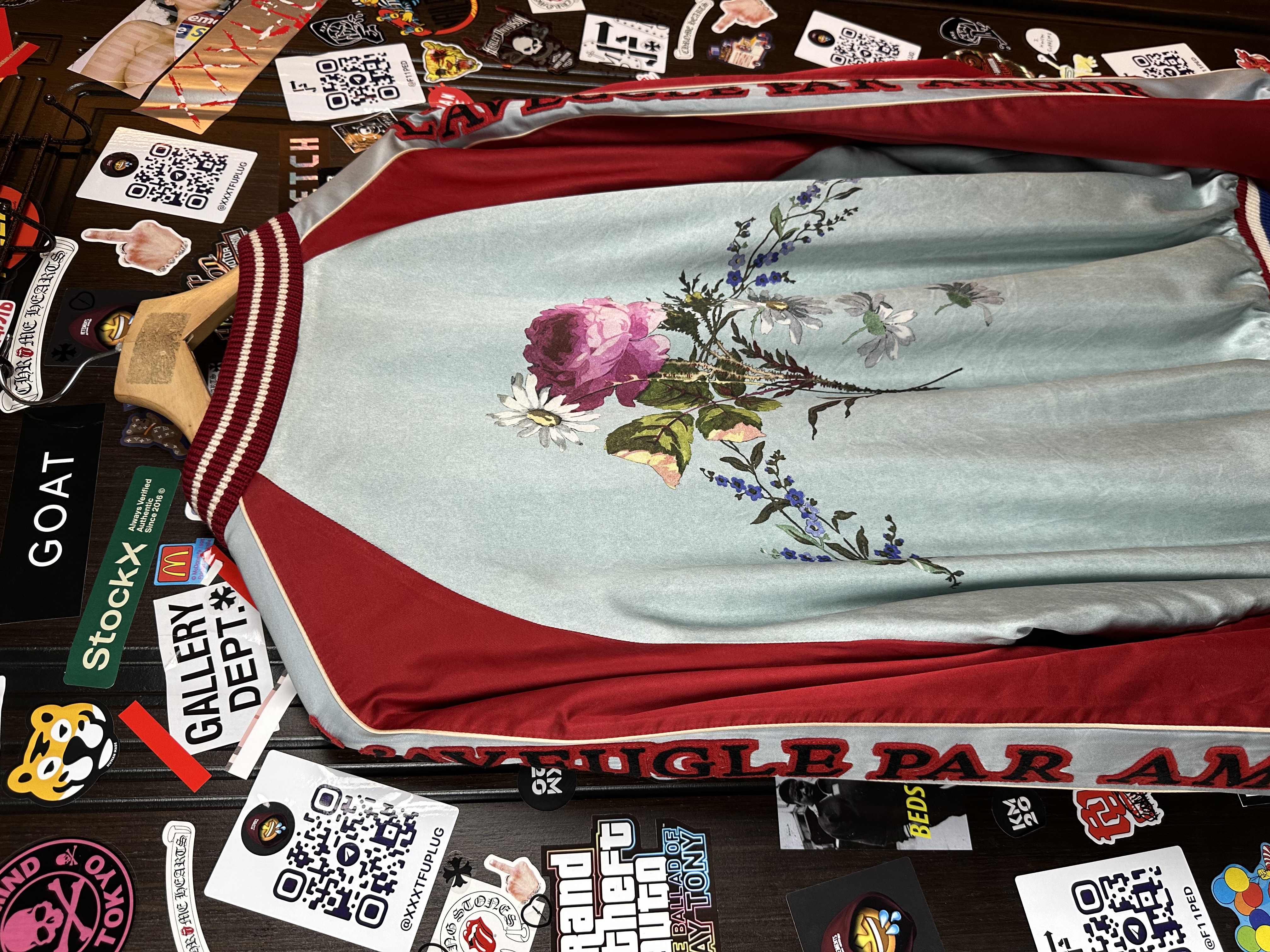 Gucci Gucci SS17 Amour illuminati Silk/Viscose XXL Bomber