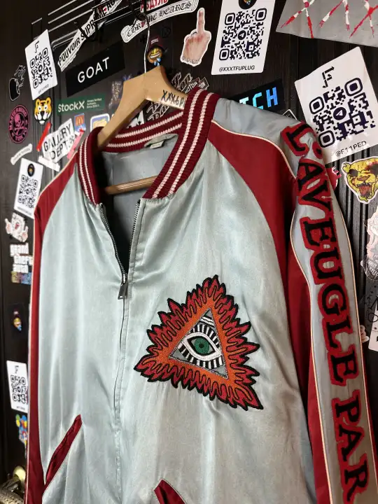 Gucci Gucci SS17 Amour illuminati Silk/Viscose XXL Bomber, detail view 14
