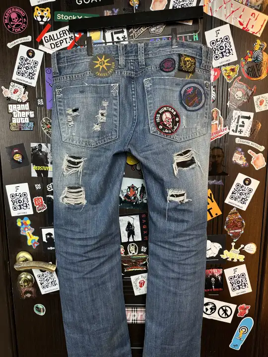 OMB x ERD OMB X ERD "FUCK PEDOPHILIA" Jeans, detail view 4