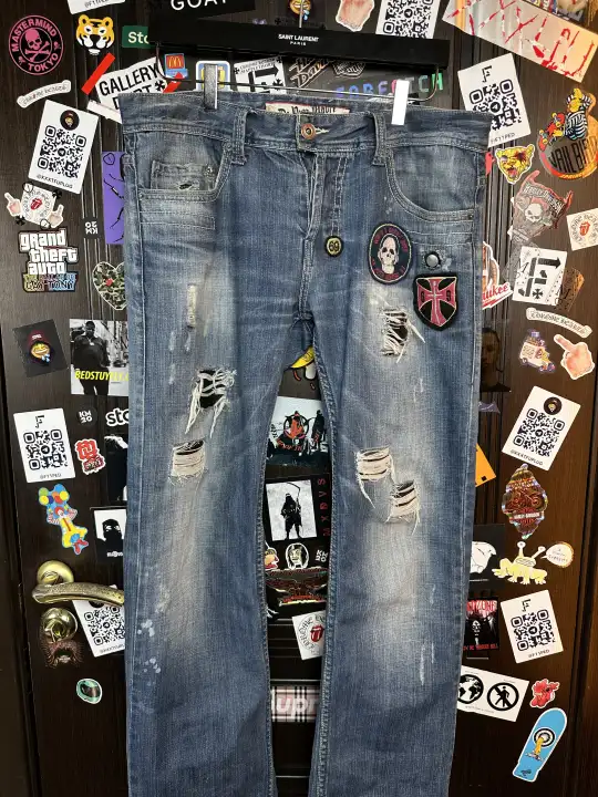 OMB x ERD OMB X ERD "FUCK PEDOPHILIA" Jeans, detail view 5