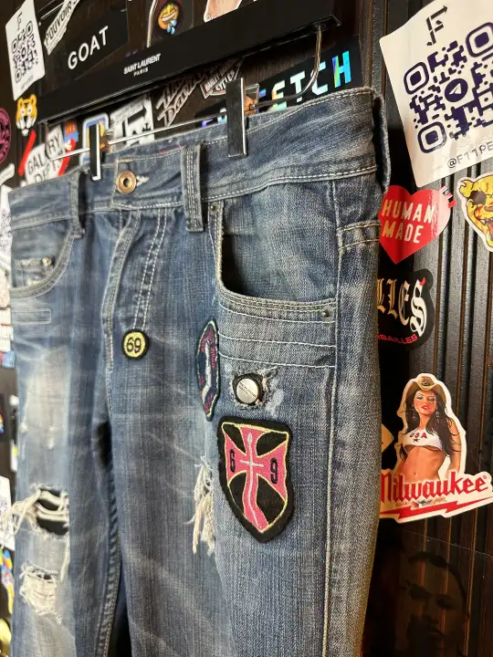 OMB x ERD OMB X ERD "FUCK PEDOPHILIA" Jeans, detail view 8