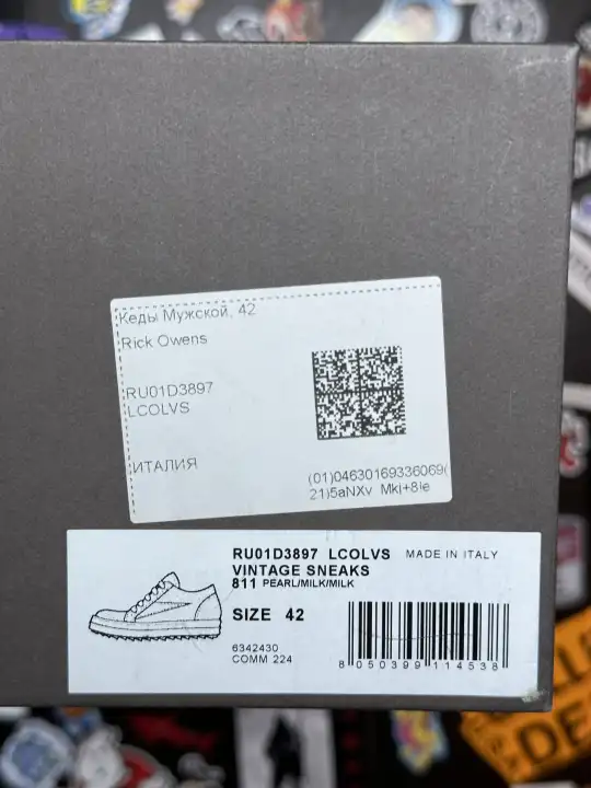 RickOwens Rick Owens Vans Grey, detail view 13