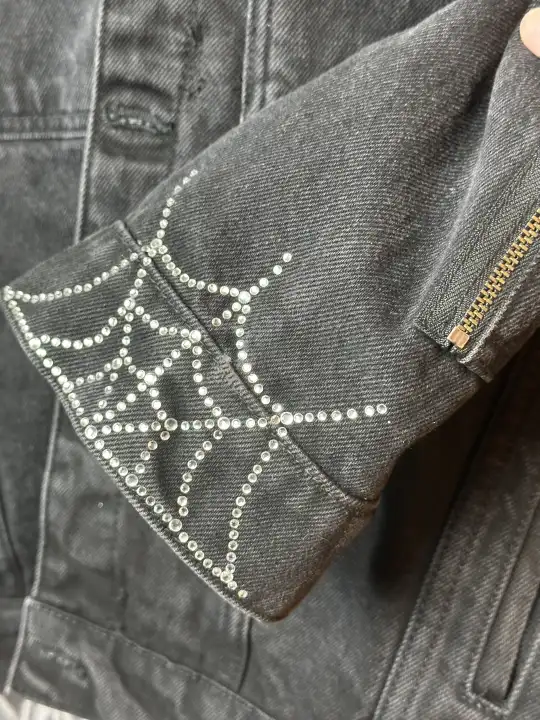 Sp5der OG Spider Worldwide First Ever 2019 Drop Denim Jacket, detail view 23