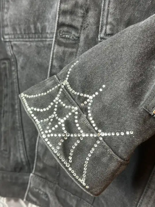 Sp5der OG Spider Worldwide First Ever 2019 Drop Denim Jacket, detail view 24