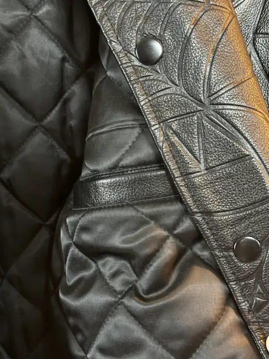 Sp5der Sp5der Web Debossed Leather Jacket L, detail view 7