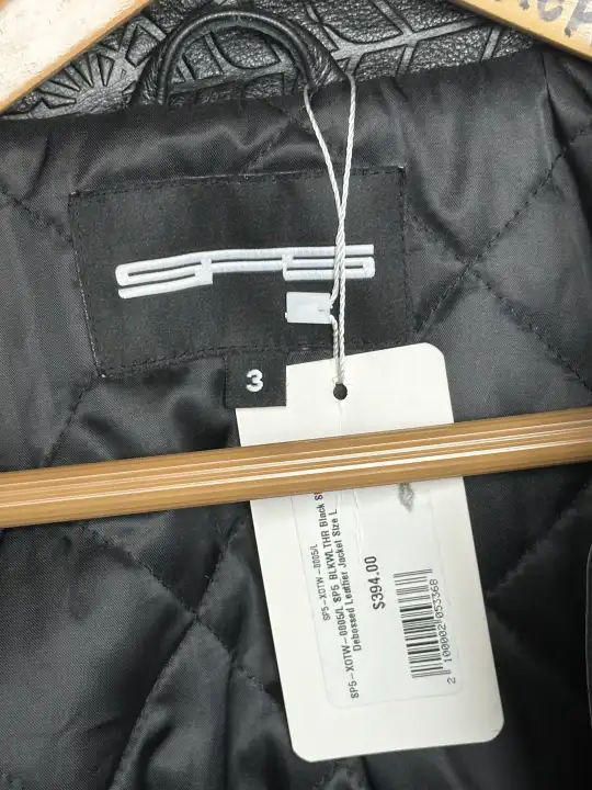 Sp5der Sp5der Web Debossed Leather Jacket L, detail view 8