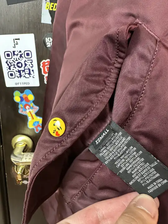 Vetements Burgundy Bomber Emoji XS, detail view 15