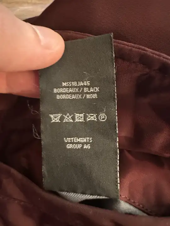 Vetements Burgundy Bomber Emoji XS, detail view 28