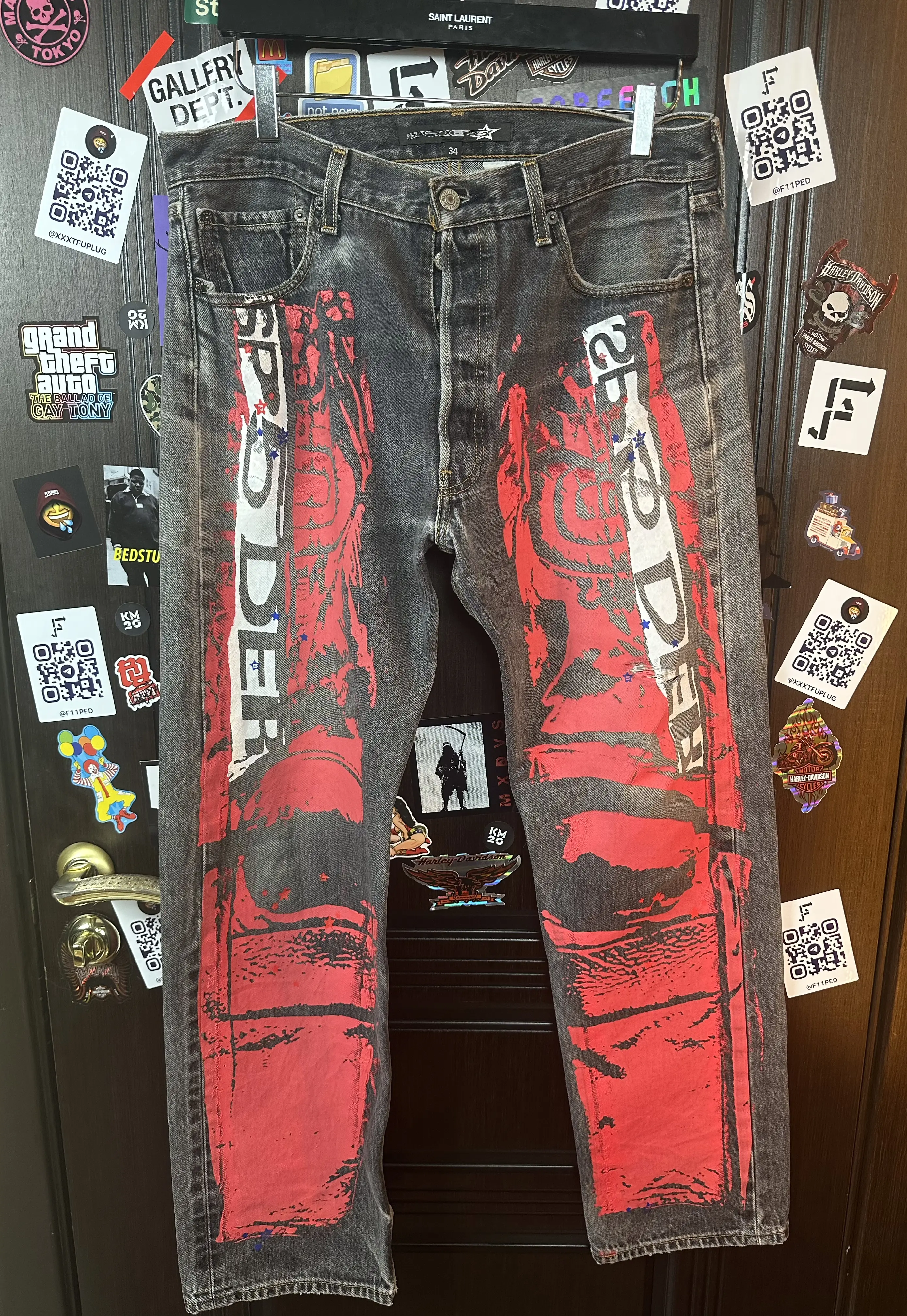 Sp5der Sp5der Moto Jeans