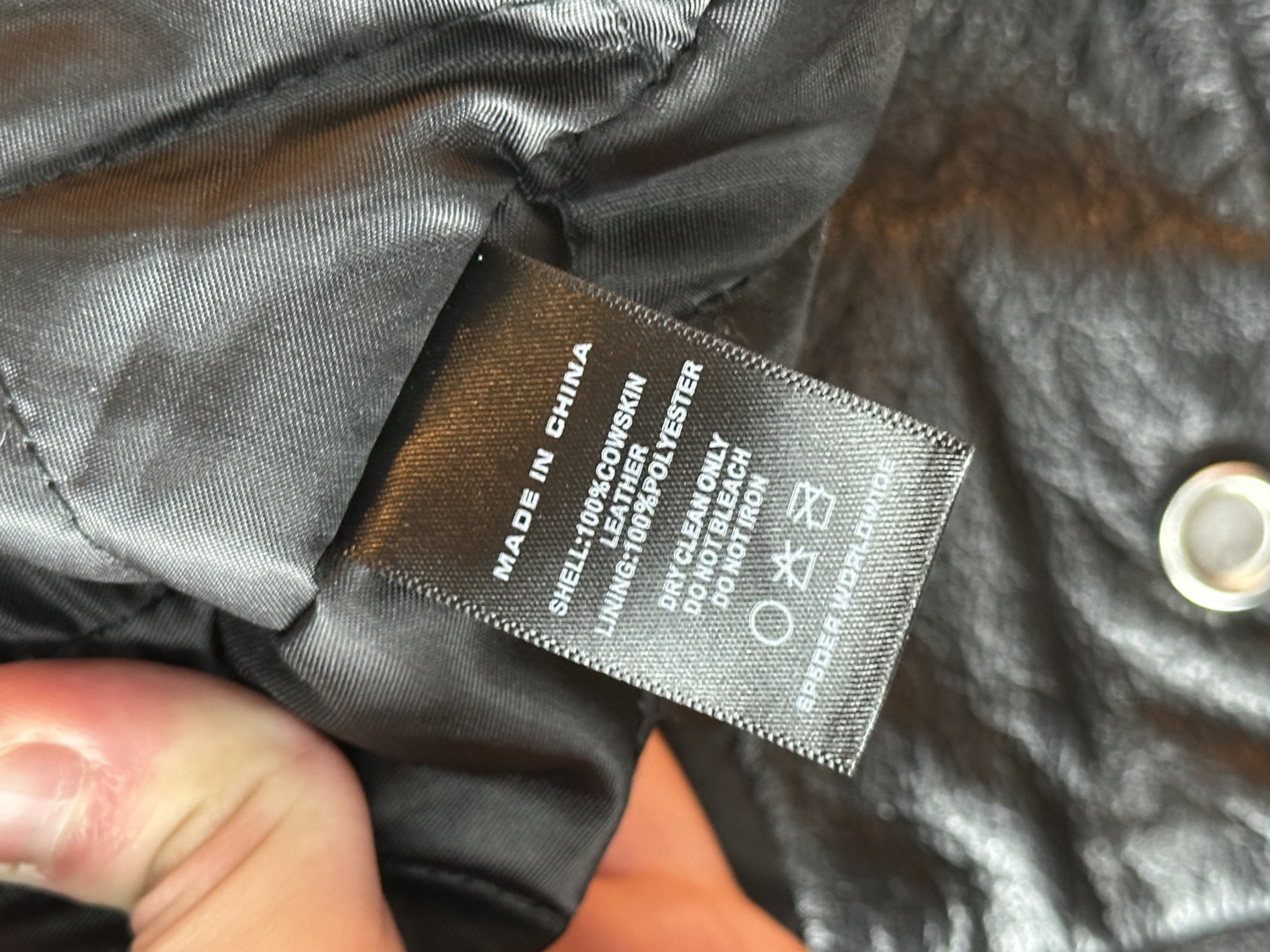 Sp5der Sp5der Web Debossed Leather Jacket L