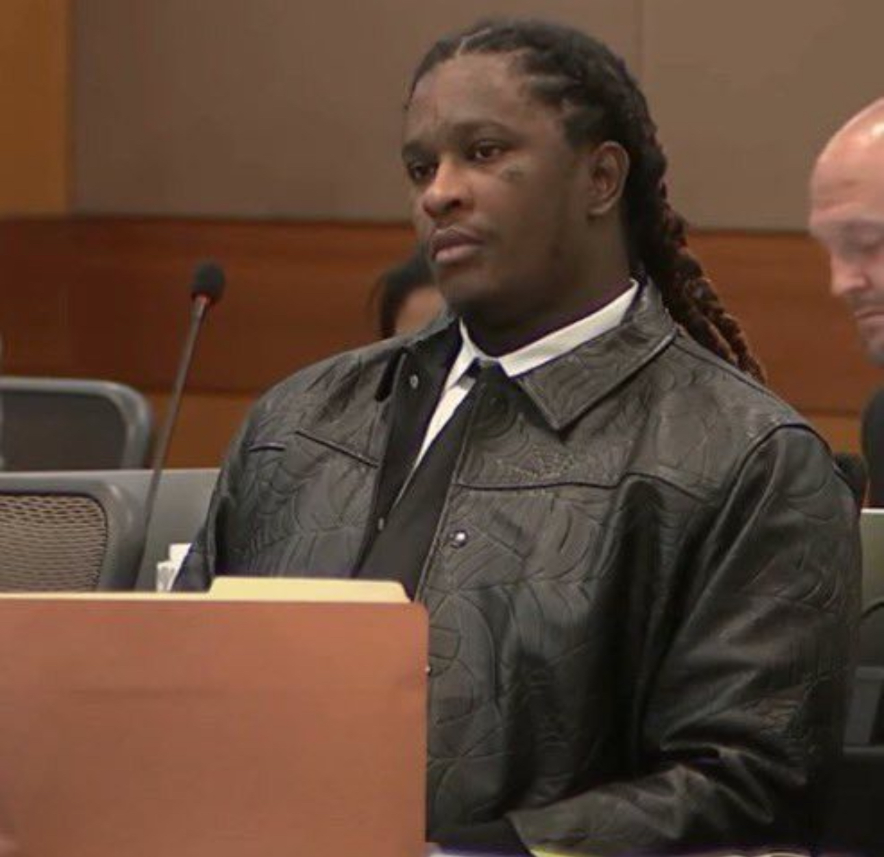 Sp5der Sp5der Web Debossed Leather Jacket L