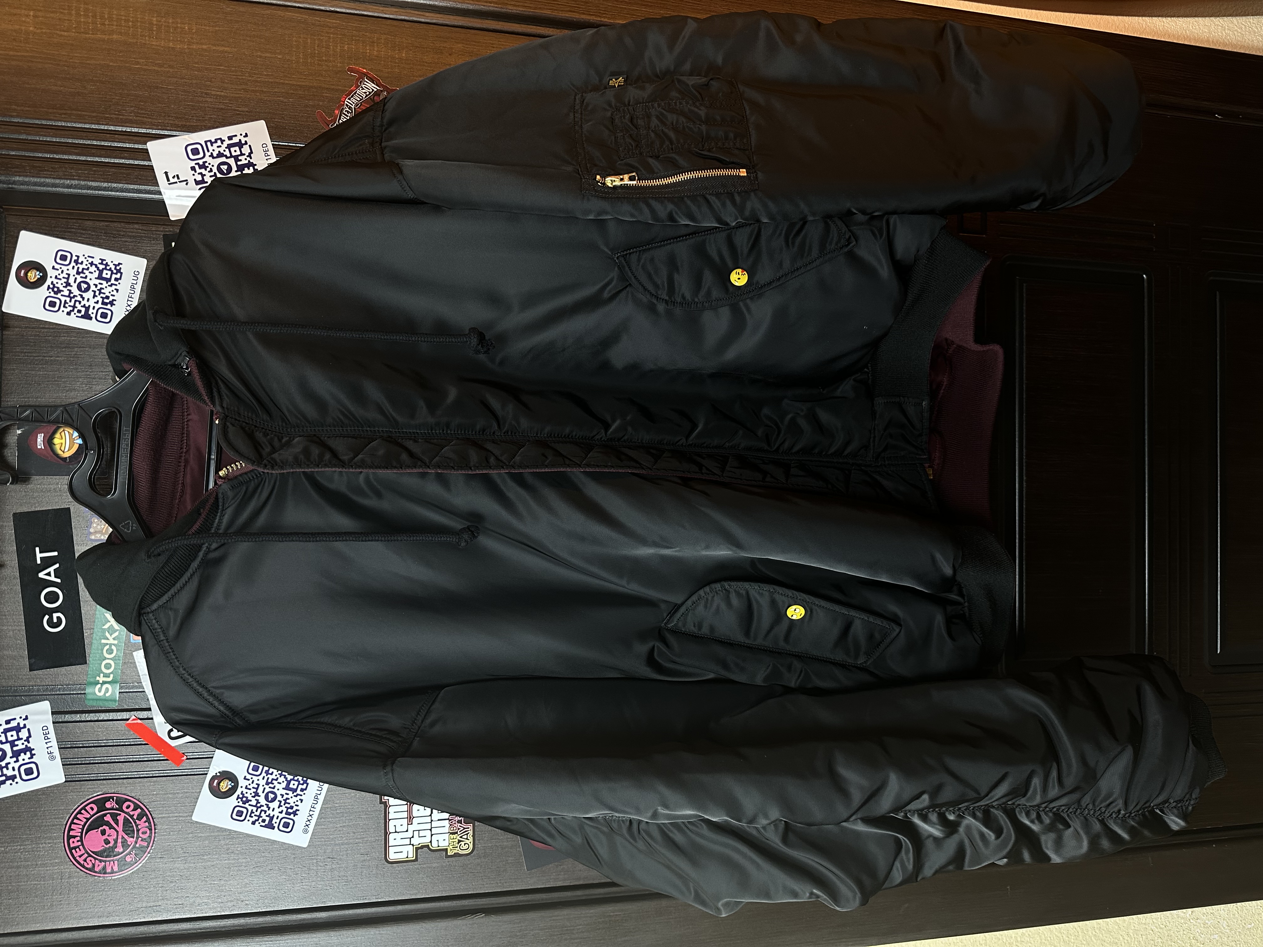 Vetements Burgundy Bomber Emoji XS