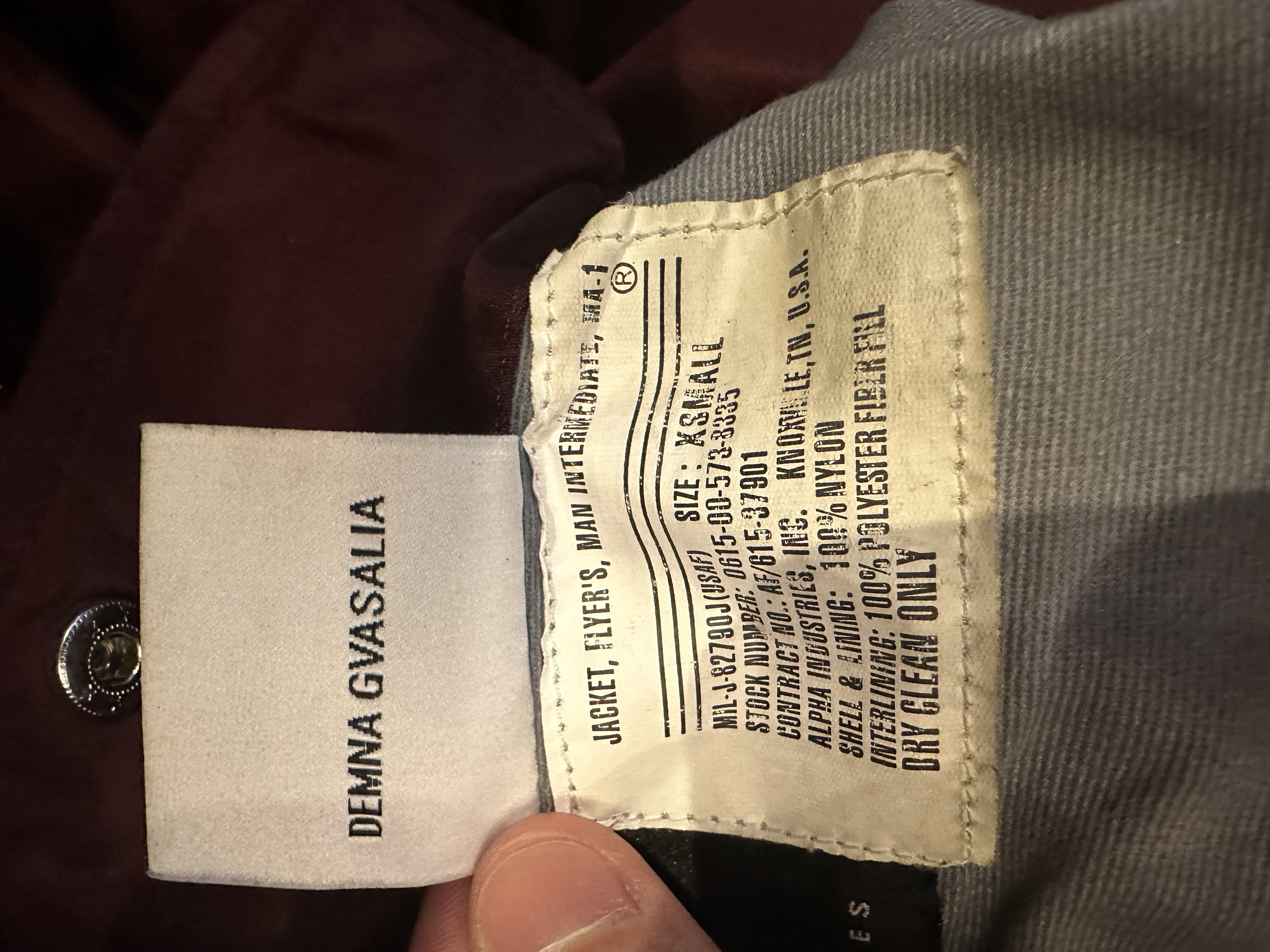 Vetements Burgundy Bomber Emoji XS