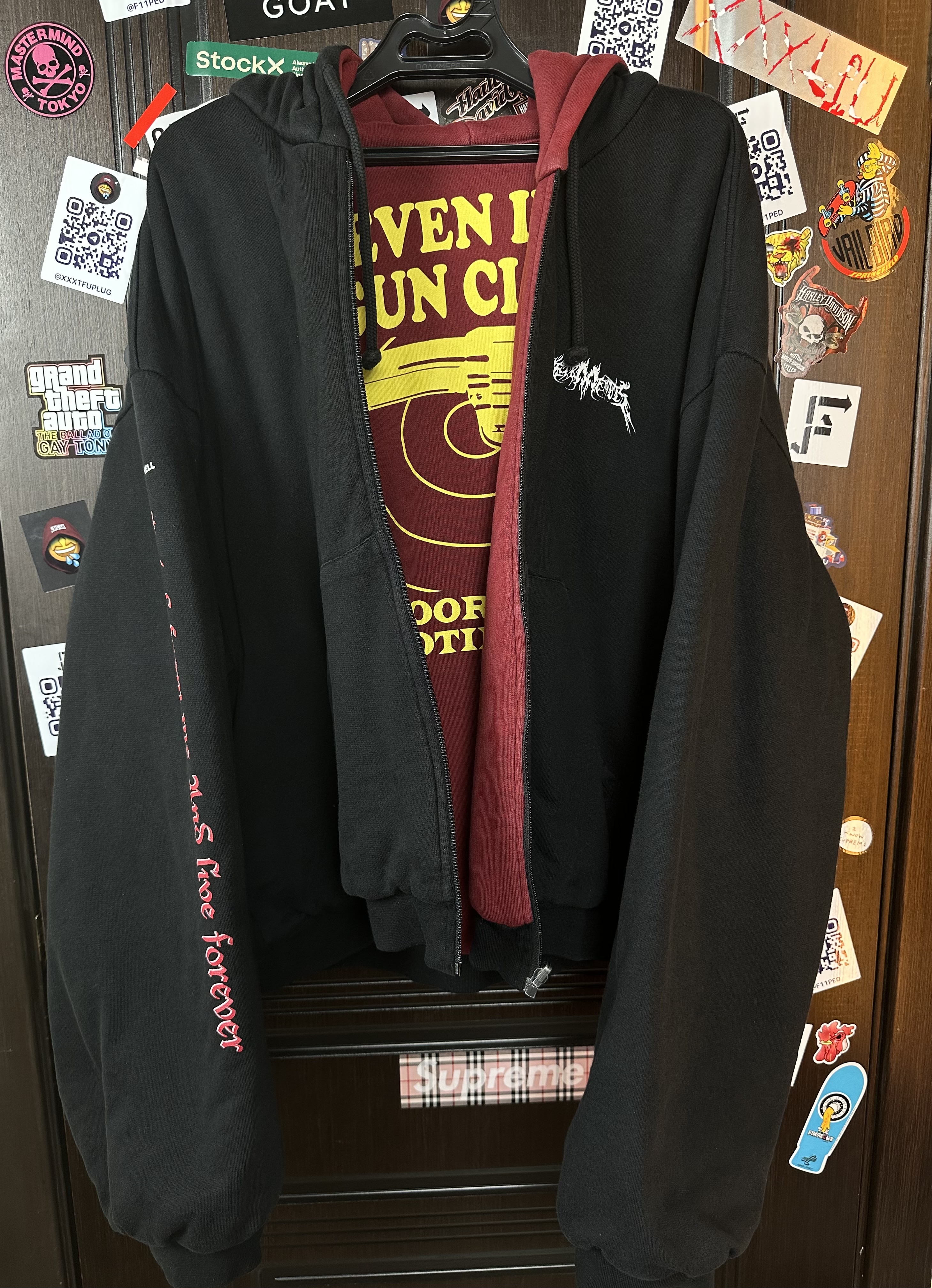 Vetements Vetements Total Fucking Darkness x 11 inch Gun Club 2 Side Bomber L size